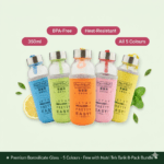 Borosilicate Glass Bottle - All 5 Colors