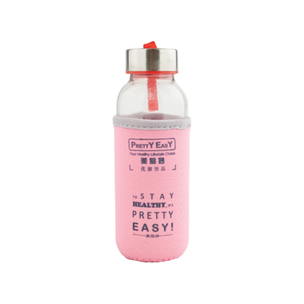 PRETTY EASY Borosilicate Glass Bottle Pink